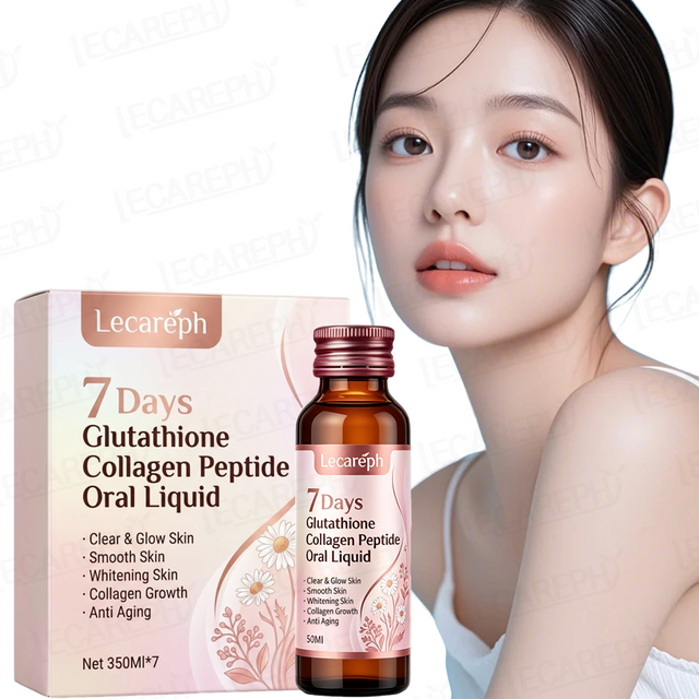 Liquide oral de peptide de glutathion rose 7 jours, boisson &eacute;claircissante et &eacute;clatante au collag&egrave;ne et au glutathion